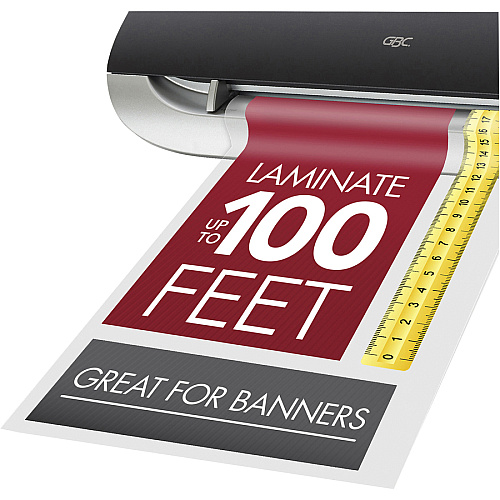 GBC Select-A-Size Thermal Lamination Film Sheet Size Supported: 0.12" Thickness - Laminating Pouch/Sheet Size: 9" Width x 100 ft Length - for ID Badge - Clear - 1 Roll (39069)