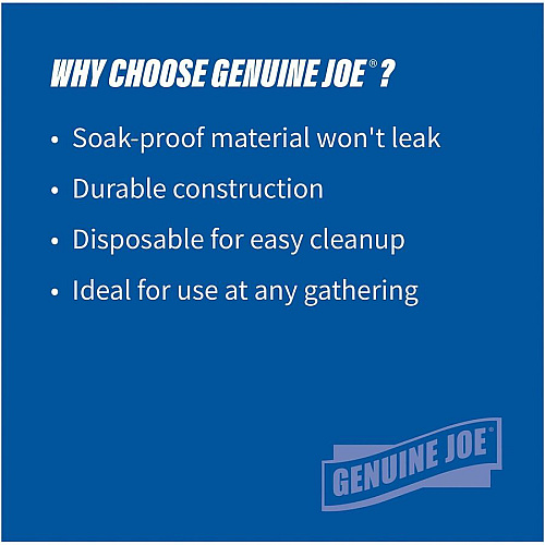 Genuine Joe 10" Printed Paper Plates Disposable - 10" Diameter - Multi - 125 / Pack (GJO10319)