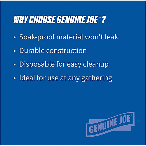 Genuine Joe 10" Printed Paper Plates Disposable - 10" Diameter - Multi - 125 / Pack (GJO10319)