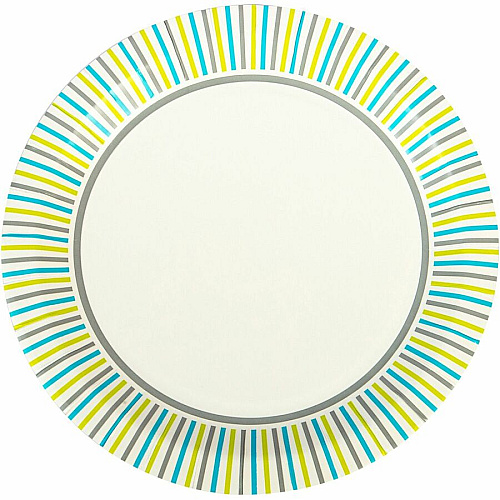 Genuine Joe 10" Printed Paper Plates Disposable - 10" Diameter - Multi - 125 / Pack (GJO10319)