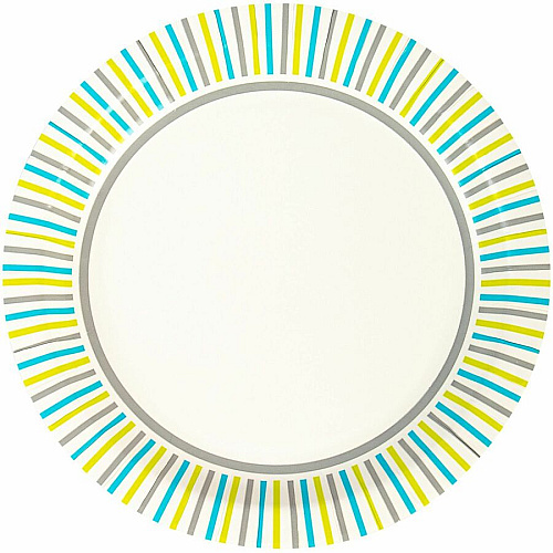 Genuine Joe 9" Printed Paper Plates Disposable - 9" Diameter - Assorted - 125 / Pack (GJO10320)