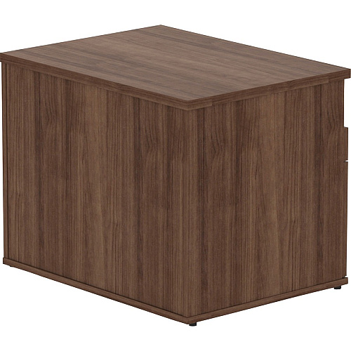 Lorell Relevance Series 2-Drawer File Cabinet Credenza w/Open Shelf 23.1" Height x 29.5" Width x 22" Depth - 2 x File, Storage Drawer(s) - Finish: Walnut Laminate (LLR16231)