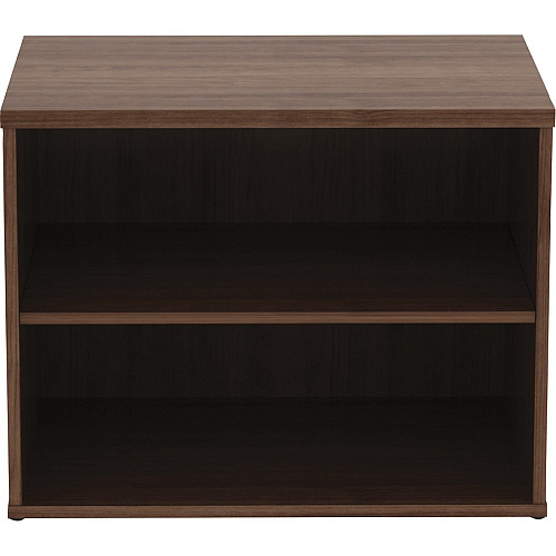 Lorell Relevance Series Storage Cabinet Credenza w/No Doors 23.1" Height x 29.5" Width x 22" Depth - Finish: Walnut Laminate (LLR16232)