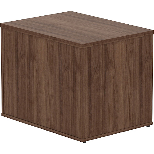 Lorell Relevance Series Storage Cabinet Credenza w/No Doors 23.1" Height x 29.5" Width x 22" Depth - Finish: Walnut Laminate (LLR16232)