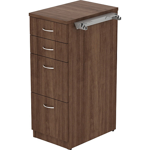 Lorell Relevance Series 4-Drawer File Cabinet 40.4" Height x 15.5" Width x 23.6" Depth - 4 x File, Box Drawer(s) - Material: Laminate - Finish: Walnut (LLR16236)