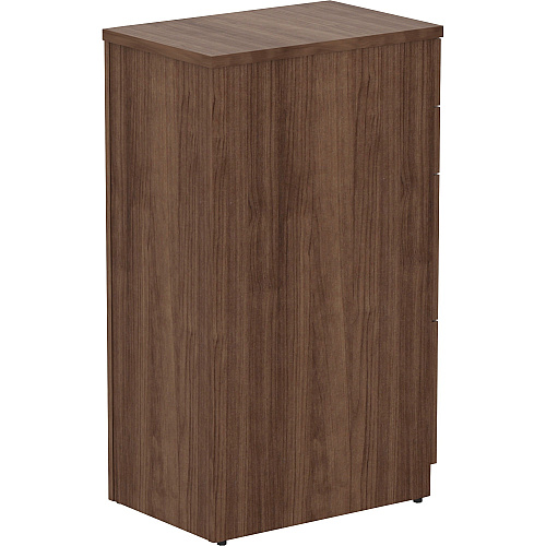 Lorell Relevance Series 4-Drawer File Cabinet 40.4" Height x 15.5" Width x 23.6" Depth - 4 x File, Box Drawer(s) - Material: Laminate - Finish: Walnut (LLR16236)