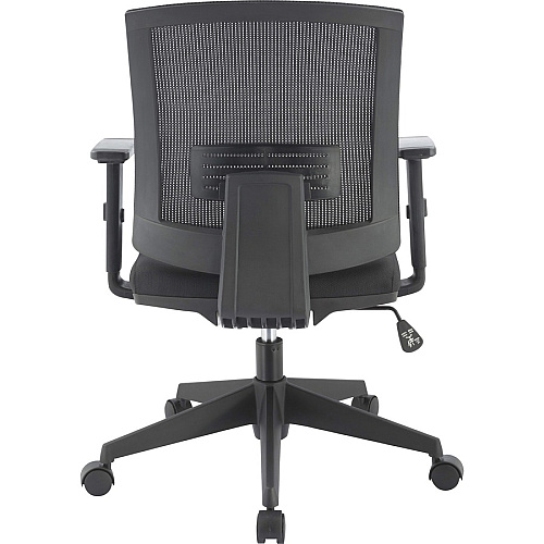 Lorell SOHO Mesh Mid-back Task Chair Black Seat Color - Fabric Seat Material - Black Back Color - Mesh Back Material - Mid Back - 5-star Base - Armrest - 1 Each (LLR41842)