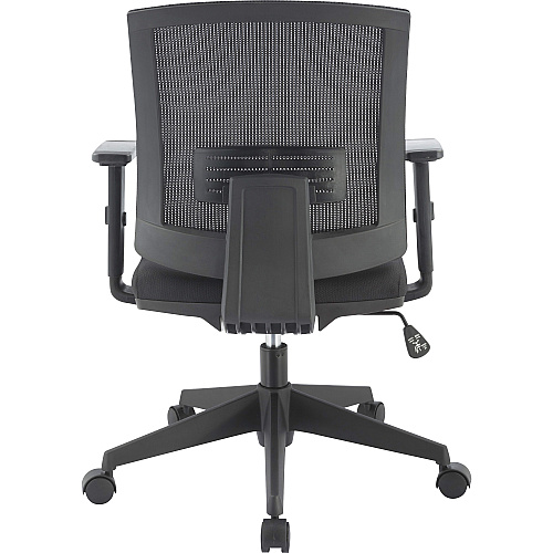 Lorell SOHO Mesh Mid-back Task Chair Black Seat Color - Fabric Seat Material - Black Back Color - Mesh Back Material - Mid Back - 5-star Base - Armrest - 1 Each (LLR41842)