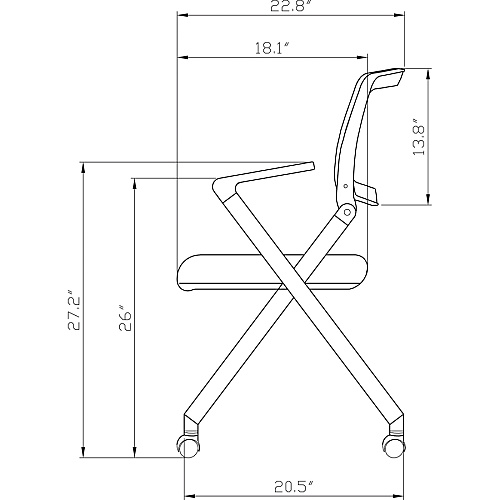 Lorell Upholstered Foldable Nesting Chairs with Arms Black Seat Color - Fabric Seat Material - Black Back Color - Plastic Back Material - Metal Frame Material - 2 / Carton (LLR41847)