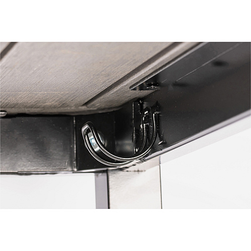 Lorell Faux Wood Outdoor Table Charcoal Square Top - Black Four Leg Base - 4 Legs - 36.60" Table Top Length x 36.60" Table Top Width - 30.75" Height - Assembly Required - Faux Wood Top Material - 1 Each (LLR42686)