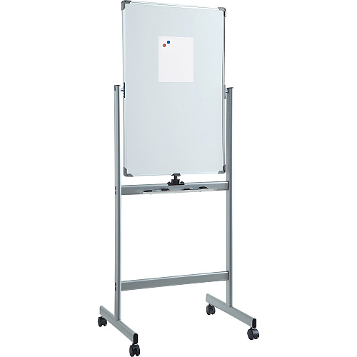 Lorell Double-sided Magnetic Whiteboard Easel 24" (2 ft) Width x 36" (3 ft) Height - White Surface - Square - Vertical - Floor Standing - Magnetic - 1 Each (LLR52567)