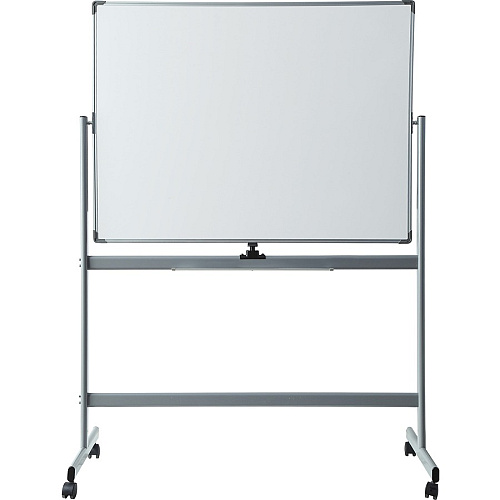 Lorell Double-sided Magnetic Whiteboard Easel 72" (6 ft) Width x 48" (4 ft) Height - White Surface - Rectangle - Floor Standing - Magnetic - 1 Each (LLR52569)