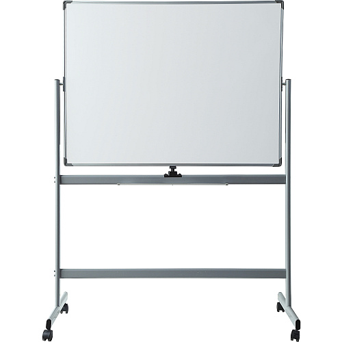 Lorell Double-sided Magnetic Whiteboard Easel 72" (6 ft) Width x 48" (4 ft) Height - White Surface - Rectangle - Floor Standing - Magnetic - 1 Each (LLR52569)