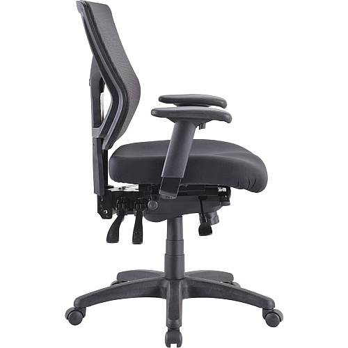 Lorell Conjure Executive Mesh Mid-back Chair Black Seat Color - Black Back Color - Mesh Back Material - Mid Back - 5-star Base - 1 Each (LLR62001)