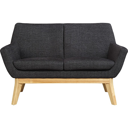 Lorell Quintessence Collection Loveseat 32.8" Height x 19.8" Width x 53.1" Length - Finish: Black (LLR68959)