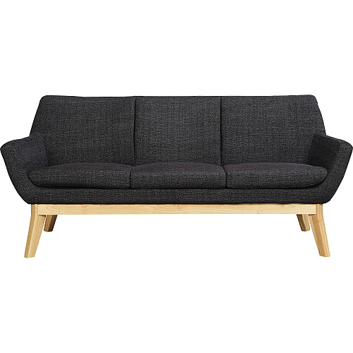 Lorell Quintessence Collection Sofa 32.8" Height x 73.3" Width x 19.8" Length - Finish: Black (LLR68960)