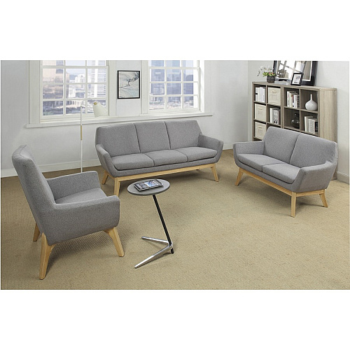 Lorell Quintessence Collection Upholstered Chair Gray Seat Color - Gray Back Color - Low Back - Four-legged Base - 1 Each (LLR68961)