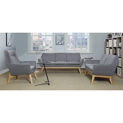 Lorell Quintessence Collection Upholstered Chair Gray Seat Color - Gray Back Color - Low Back - Four-legged Base - 1 Each (LLR68961)