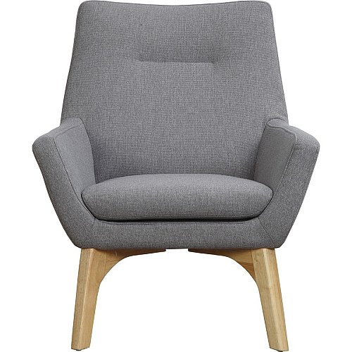 Lorell Quintessence Collection Upholstered Chair Gray Seat Color - Gray Back Color - Low Back - Four-legged Base - 1 Each (LLR68961)