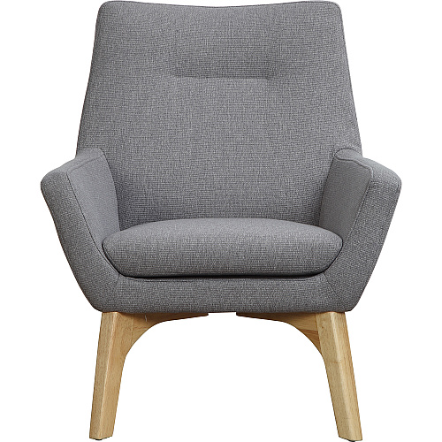 Lorell Quintessence Collection Upholstered Chair Gray Seat Color - Gray Back Color - Low Back - Four-legged Base - 1 Each (LLR68961)