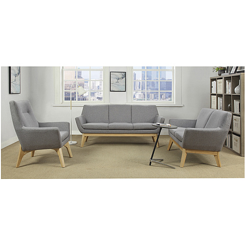 Lorell Quintessence Collection Upholstered Chair Gray Seat Color - Gray Back Color - Low Back - Four-legged Base - 1 Each (LLR68961)