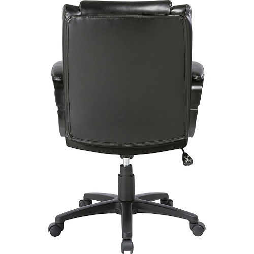 SOHO igh-back Office Chair Black Seat Color - Bonded Leather Seat Material - Black Back Color - Bonded Leather Back Material - High Back - 5-star Base - 1 Each (LLR81801)