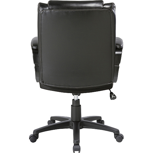 SOHO igh-back Office Chair Black Seat Color - Bonded Leather Seat Material - Black Back Color - Bonded Leather Back Material - High Back - 5-star Base - 1 Each (LLR81801)