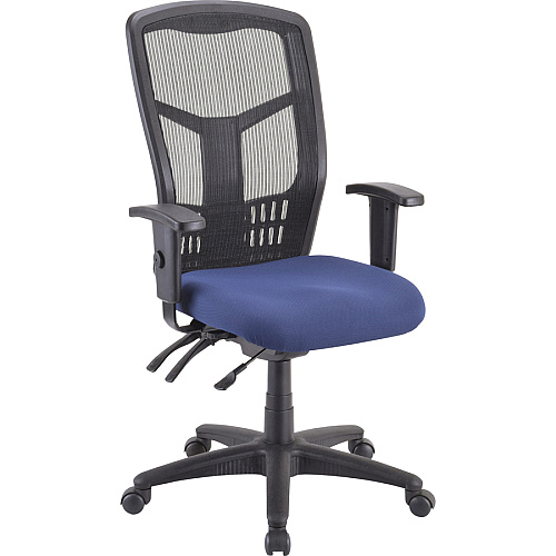 Lorell Premium Molded Tractor Seat For Ergomesh Frame Navy - Fabric - 1 Each (LLR86216)
