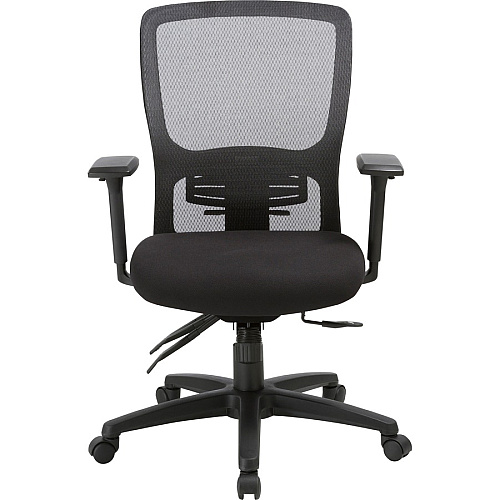 Lorell Ratchet High-back Mesh Chair Black Seat Color - Black Back Color - Mesh Back Material - High Back - 5-star Base - 1 Each (LLR86220)