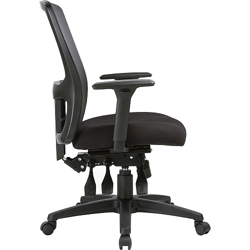 Lorell Ratchet High-back Mesh Chair Black Seat Color - Black Back Color - Mesh Back Material - High Back - 5-star Base - 1 Each (LLR86220)