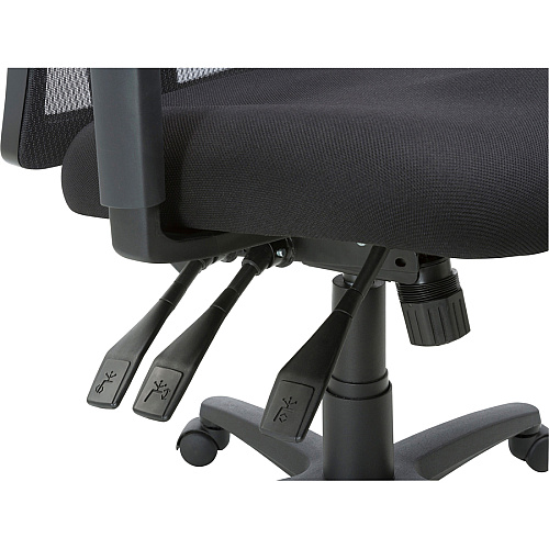 Lorell Ratchet High-back Mesh Chair Black Seat Color - Black Back Color - Mesh Back Material - High Back - 5-star Base - 1 Each (LLR86220)