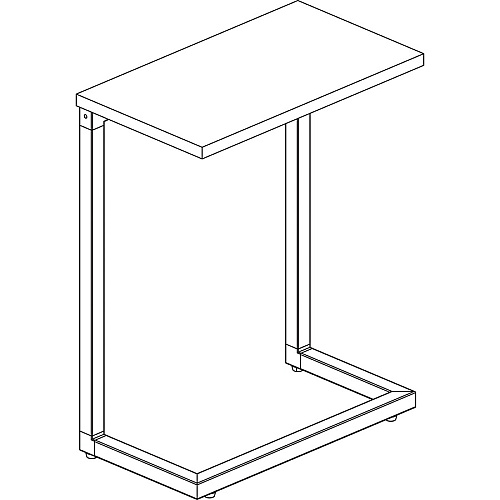 Lorell Quintessence Collection Cantilever Table Walnut Rectangle Top - Cantilever Base - 9.90" Table Top Length x 17.40" Table Top Width - 26.50" Height - Assembly Required - 1 Each (LLR86928)