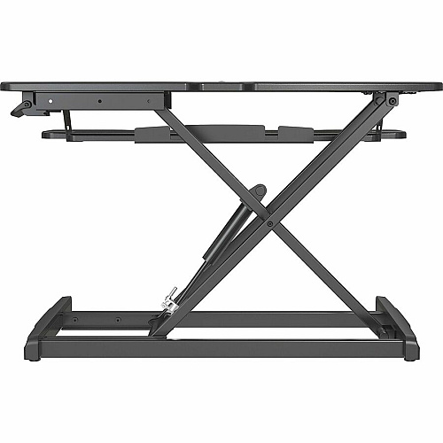 Lorell X-type Slim Desk Riser 19 lb Load Capacity - 16.50" Height x 20" Width - Desktop - Black (LLR99539)