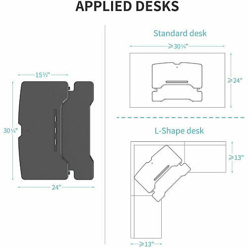 Lorell X-type Slim Desk Riser 19 lb Load Capacity - 16.50" Height x 20" Width - Desktop - Black (LLR99539)