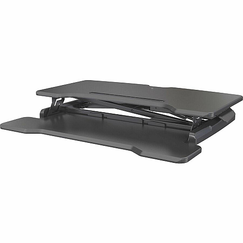 Lorell X-type Slim Desk Riser 19 lb Load Capacity - 16.50" Height x 20" Width - Desktop - Black (LLR99539)