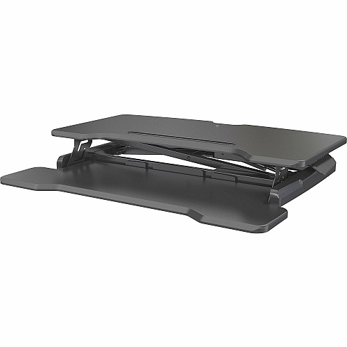 Lorell X-type Slim Desk Riser 19 lb Load Capacity - 16.50" Height x 20" Width - Desktop - Black (LLR99539)