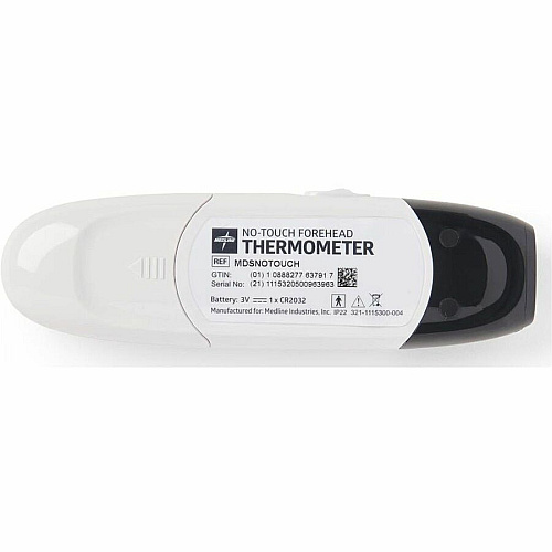 Medline No Touch Forehead Thermometer Reusable, Dual Dial, Infrared - For Home, Forehead, Clinical - White (MDSNOTOUCH)