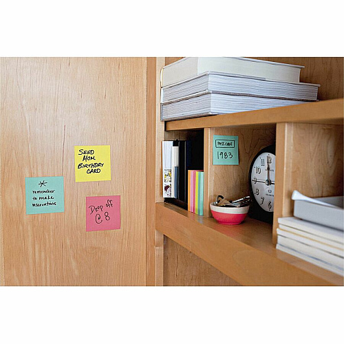 Post-it&reg; Super Sticky Notes Cube 3" Flag/Note Width x 3" Flag/Note Length - Square - 360 Sheets per Pad - Aqua Splash, Sunnyside, Power Pink - Paper - Sticky, Recyclable - 1 Pack (2027SSAFG)