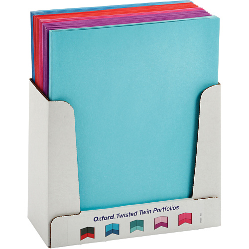 Oxford Letter Recycled Pocket Folder 8 1/2" x 11" - 100 Sheets Capacity - 2 Pocket(s) - Assorted - 10% Recycled - 50 / Box (52074)