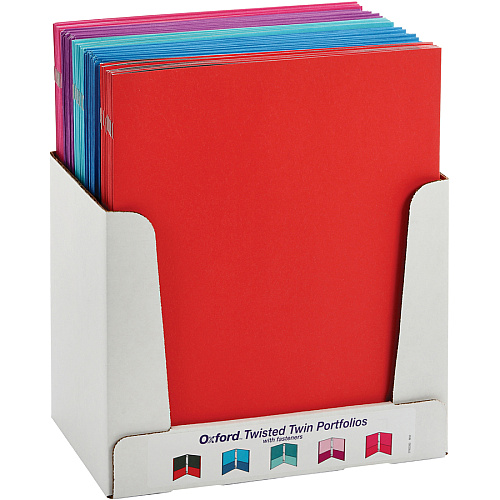 Oxford Letter Recycled Pocket Folder with Fastener 8 1/2" x 11" - 100 Sheets Capacity - 2 Pocket(s) - Assorted - 10% Recycled - 50 / Box (52076)