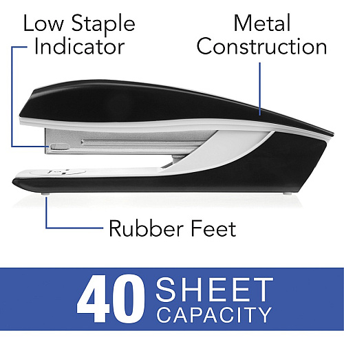 Swingline NeXXt Series WOW Desktop Stapler Staples Upto 40 Sheet - Black - Metal - 1 Each (55047095)