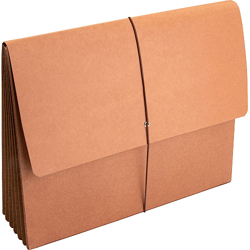 Business Source Letter Recycled File Wallet 8 1/2" x 11" - 5 1/4" Expansion - Brown - 30% Recycled - 10 / Box (BSN26575BX)