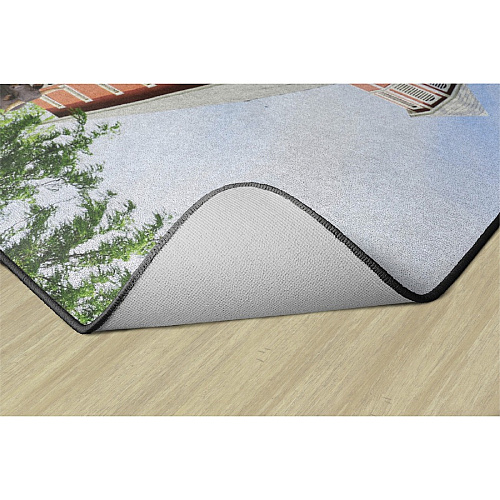 Flagship Carpets Barn Animals Classroom Rug Floor Rug - 100" Length x 72" Width x 0.50" Thickness - Rectangle - Multicolor - Yarn - 1 Each (FA100432FS)