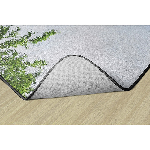 Flagship Carpets Barn Animals Classroom Rug Floor Rug - 13.17 ft Length x 10.50 ft Width x 0.50" Thickness - Rectangle - Multicolor - Yarn - 1 Each (FA100458FS)