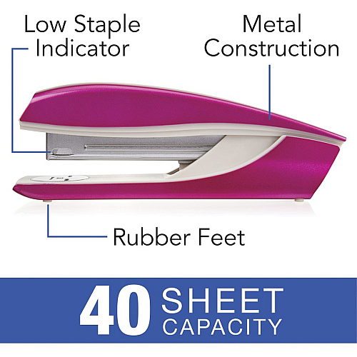 Swingline NeXXt Series WOW Desktop Stapler Staples Upto 40 Sheet - Pink - Metal - 1 Each (55047023)