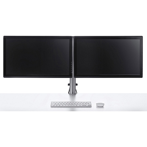 Novus TSS Duo 220+0260+000 Mounting Arm for Monitor - Silver, Black Height Adjustable - 2 Display(s) Supported - 48 lb Load Capacity - 75 x 100 - Aluminum, Steel, Plastic - 1 Carton (2200260000)