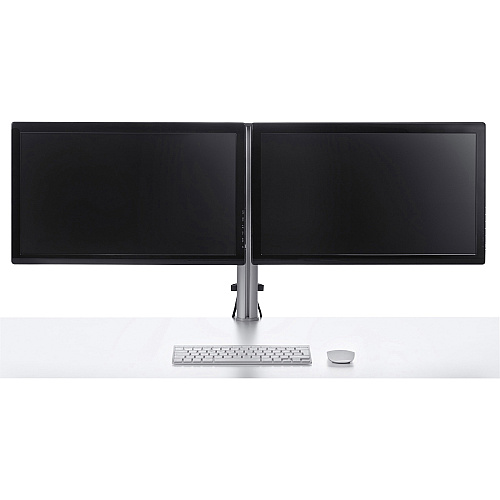 Novus TSS Duo 220+0260+000 Mounting Arm for Monitor - Silver, Black Height Adjustable - 2 Display(s) Supported - 48 lb Load Capacity - 75 x 100 - Aluminum, Steel, Plastic - 1 Carton (2200260000)