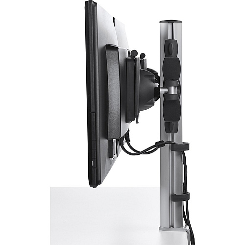 Novus TSS Duo 220+0260+000 Mounting Arm for Monitor - Silver, Black Height Adjustable - 2 Display(s) Supported - 48 lb Load Capacity - 75 x 100 - Aluminum, Steel, Plastic - 1 Carton (2200260000)