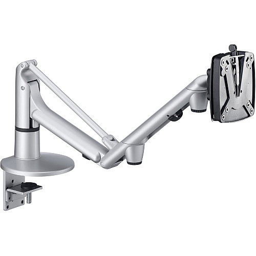 Novus LiftTEC 930+2089+000 Mounting Arm for Monitor - Silver, Black 28" Screen Support - 17 lb Load Capacity - 75 x 100 - Aluminum, Steel, Plastic - 1 Carton (9302089000)