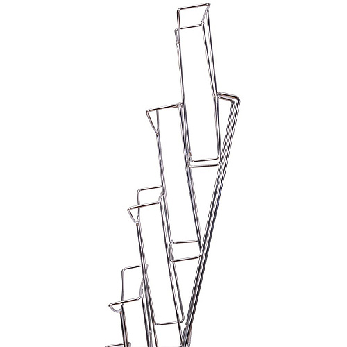Alba Wire A4 Display 7 Compartments 400 x Sheet - 7 Compartment(s) - Compartment Size : 1.57" - 44.09" Height x 9.84" Width x 5.12" Depth - Chrome - Metal - 1 Each (DDFIL7M)